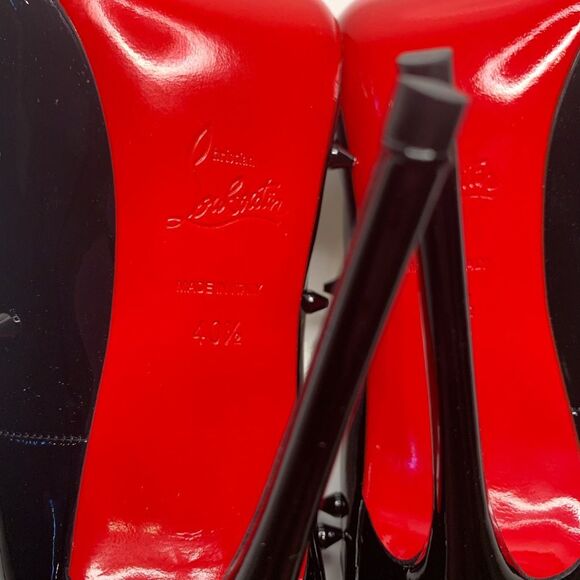 Christian Louboutin Diamond Spike 120 Pumps EU 40.5 US 10.5 Black Crystal Heels - Picture 9 of 9